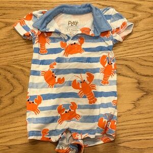 Little Sleepies Play Crew Polo Shorty Romper 3-6mo